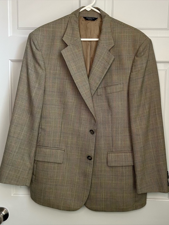 Brooks Brothers Other - Brooks Brothers 346 Blazer Mens 42S Glenn Plaid Jacket Sport Coat Tan Classic 2